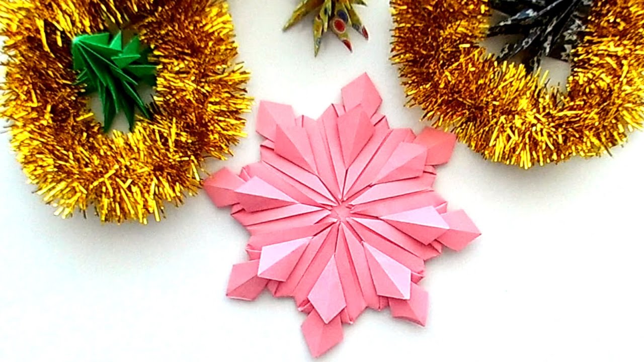 How to make a Snowflake? Modular Origami. Paper Snowflake. Christmas