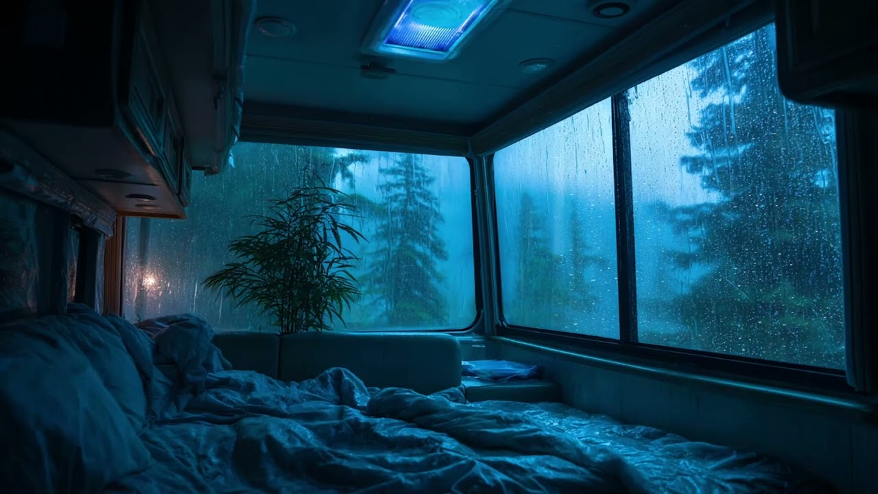 Rainstorm Inside a Car Cabin | Thunder, Heavy Rain, Night Drive Ambience for Deep Sleep