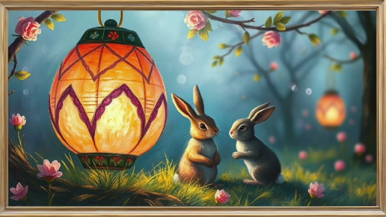 MAGICAL FOREST EASTER TV ART | AD FREE | Night Time Wallpaper | Calming Ambient Spa Playlist