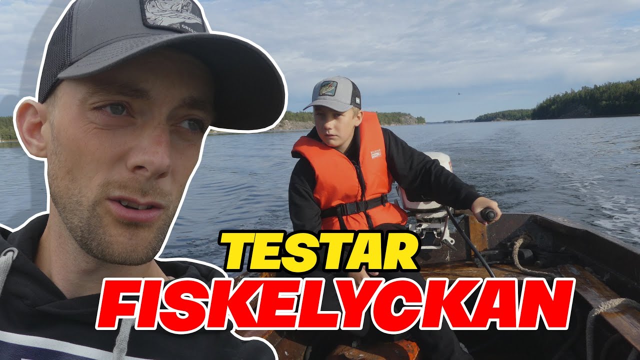 TESTAR FISKELYCKAN MED GRABBEN