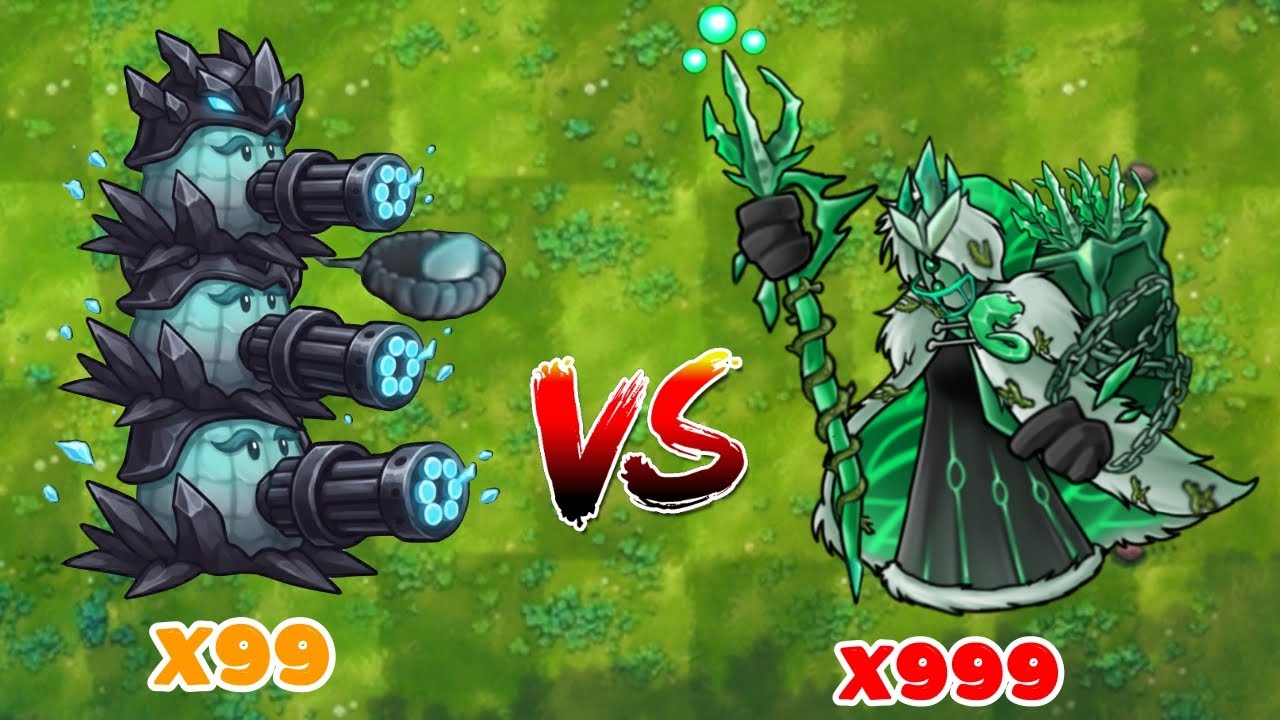 PVZ 1 Fusion 3.2.1 Challenge! 99 Ice Gatling Fusion vs 999 Queen Boss