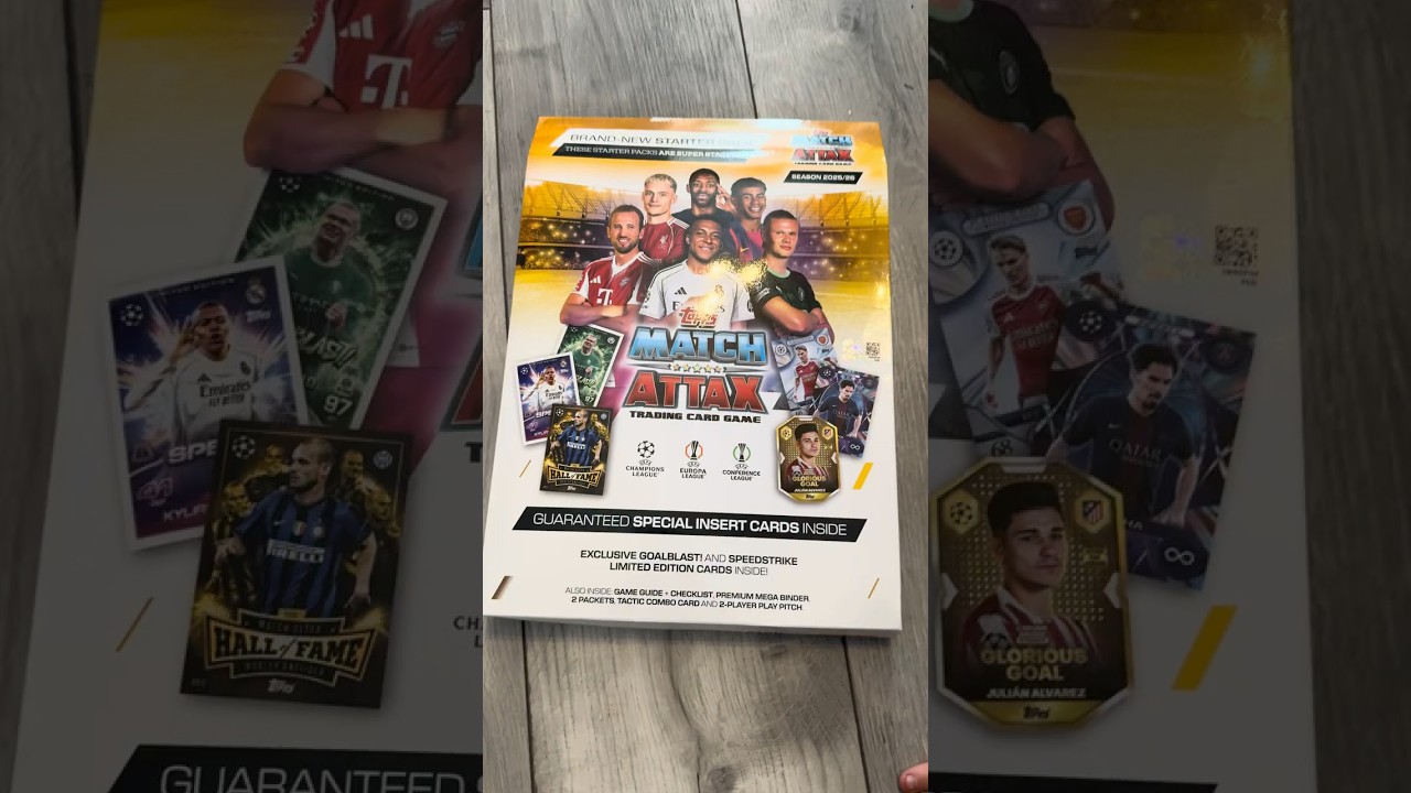 СОВЕРШЕННО НОВОЕ! Открытие стартового набора Topps Match Attax 25/26 🔥 Хромированная карта! #футб...