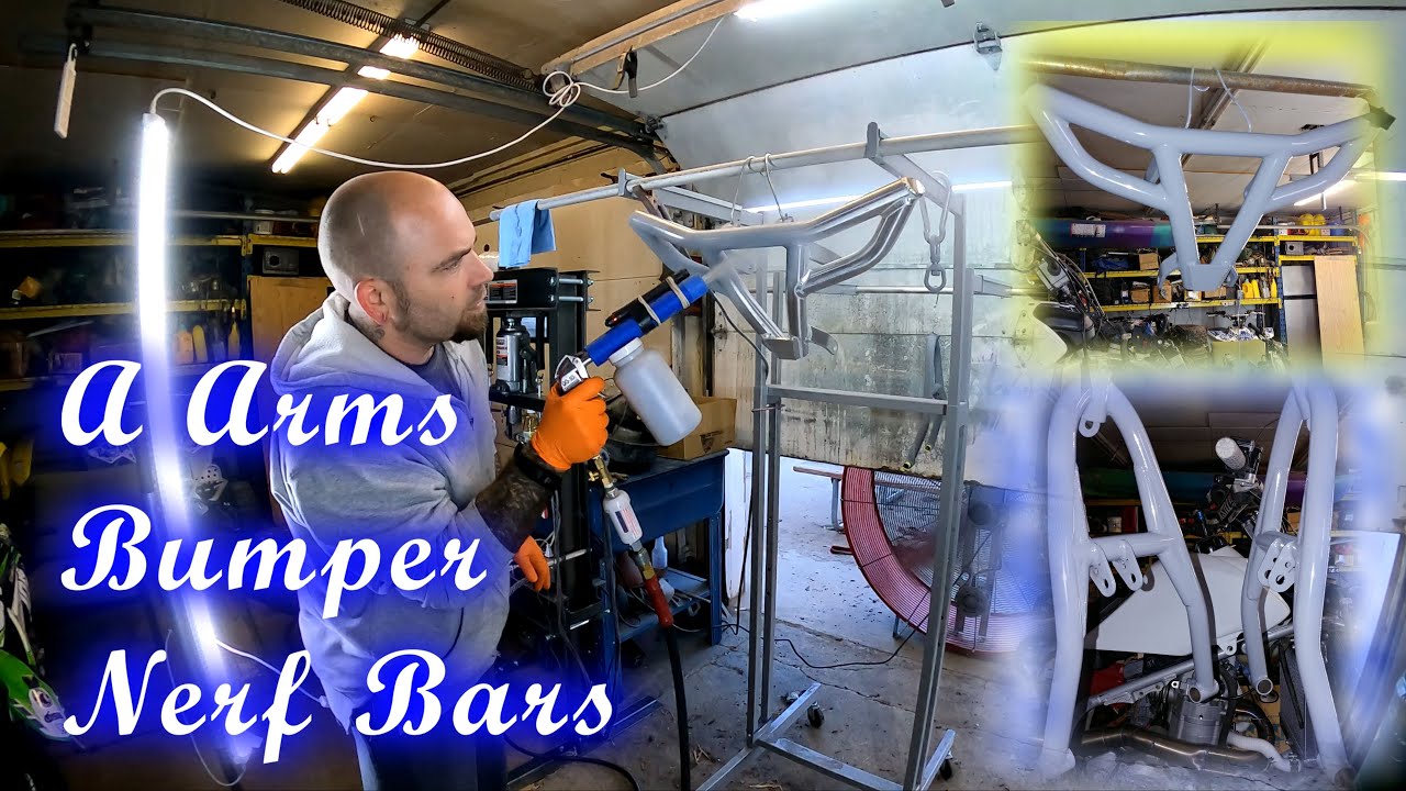 Powder Coating the last few parts to finish this beast. TRX450R Hybrid #13