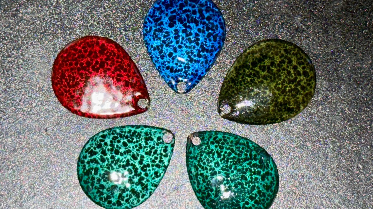 4K Crinkle and Candy powder painting spinner blades.
