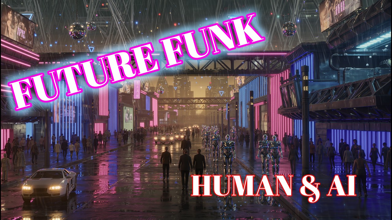 Human&AI#Future Funk Disco - begins with a cold, mechanical head and ends with a warm, human heart.
