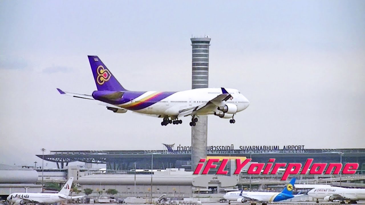 Bangkok Suvarnabhumi Airport PlaneSpotting Landing A319 B747 B777