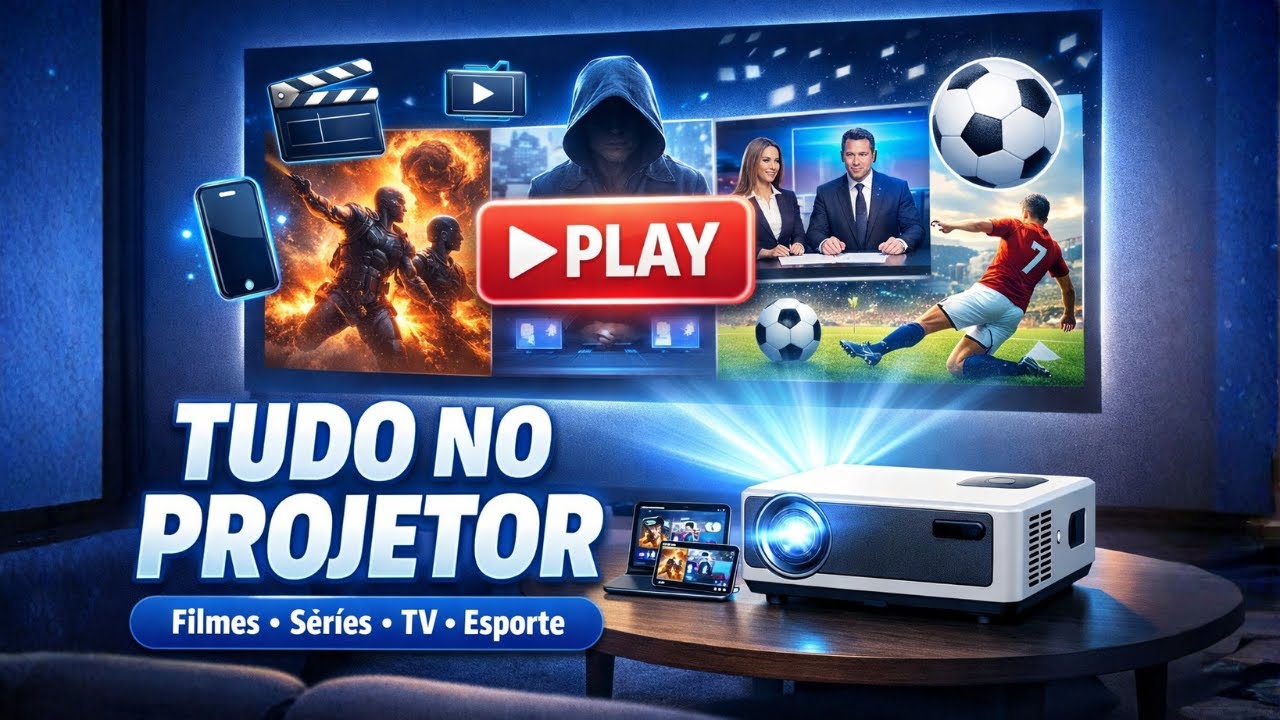 Como Assistir Filmes, Séries, Canais e Esporte no Projetor HY300 em 2026
