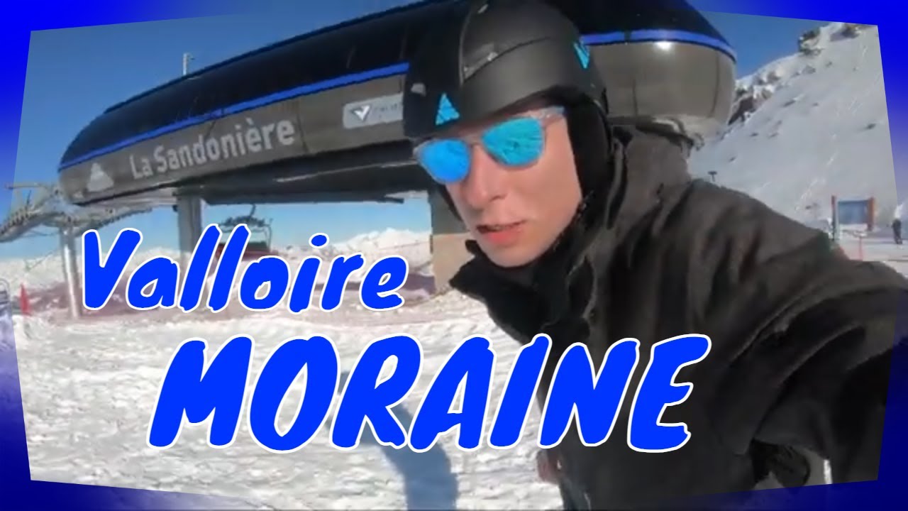 Valloire - piste rouge et noire MORAINE en entier
