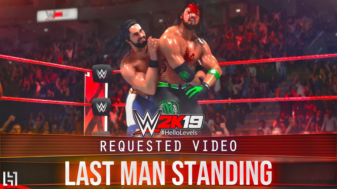 WWE 2K19 Seth Rollins vs AJ Styles LAST MAN STANDING Match Gameplay