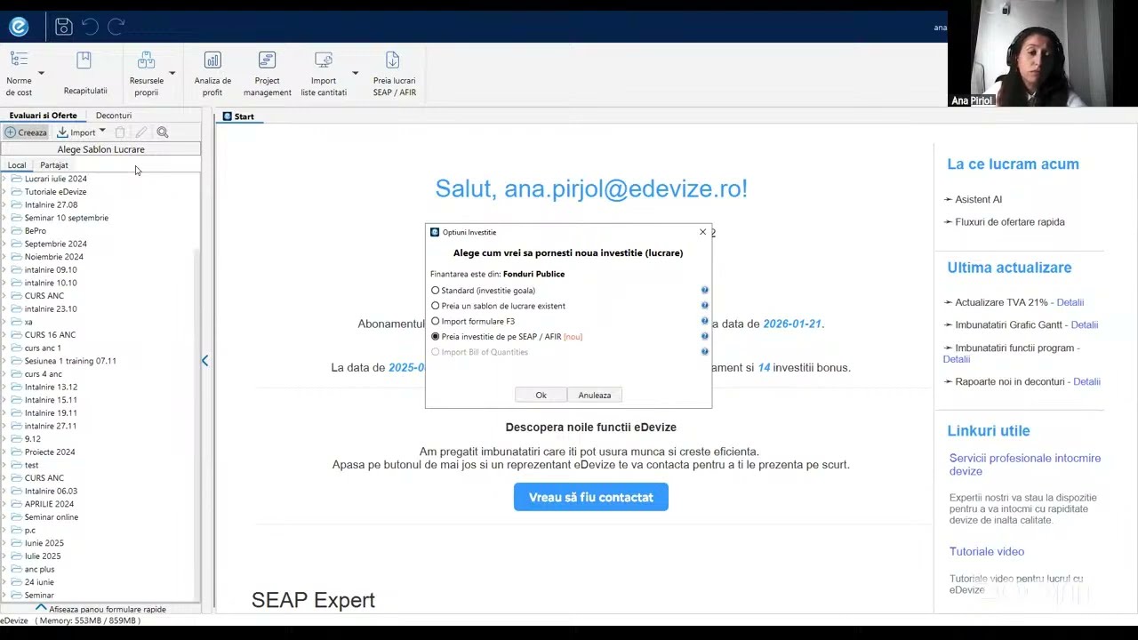Seminar online eDevize: Ofertarea în construcții, simplificată