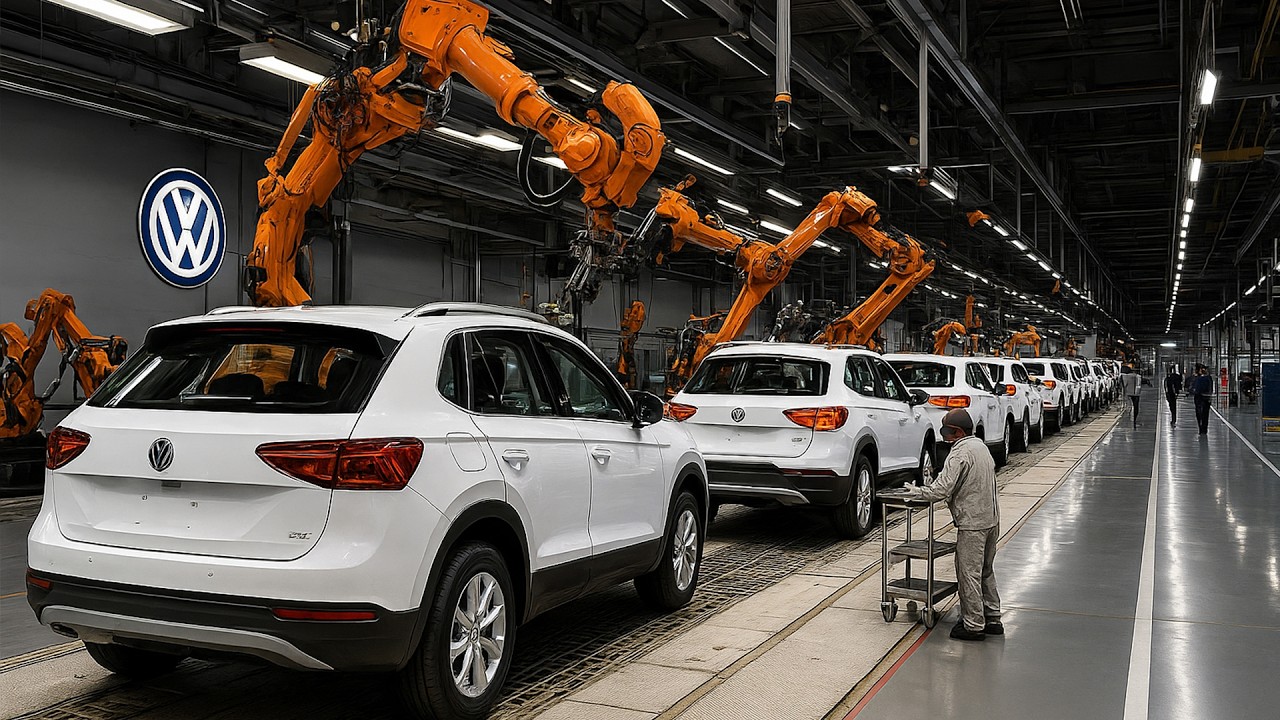 Немецкие автомобили Volkswagen, произведённые в Китае, полный процесс изготовления внедорожника
