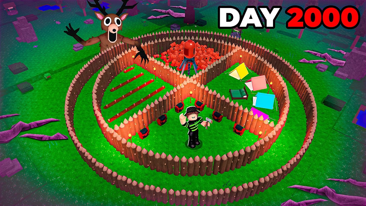 I Spent 2000 Days Building An INSANE Base In 99 Nights In The Forest!