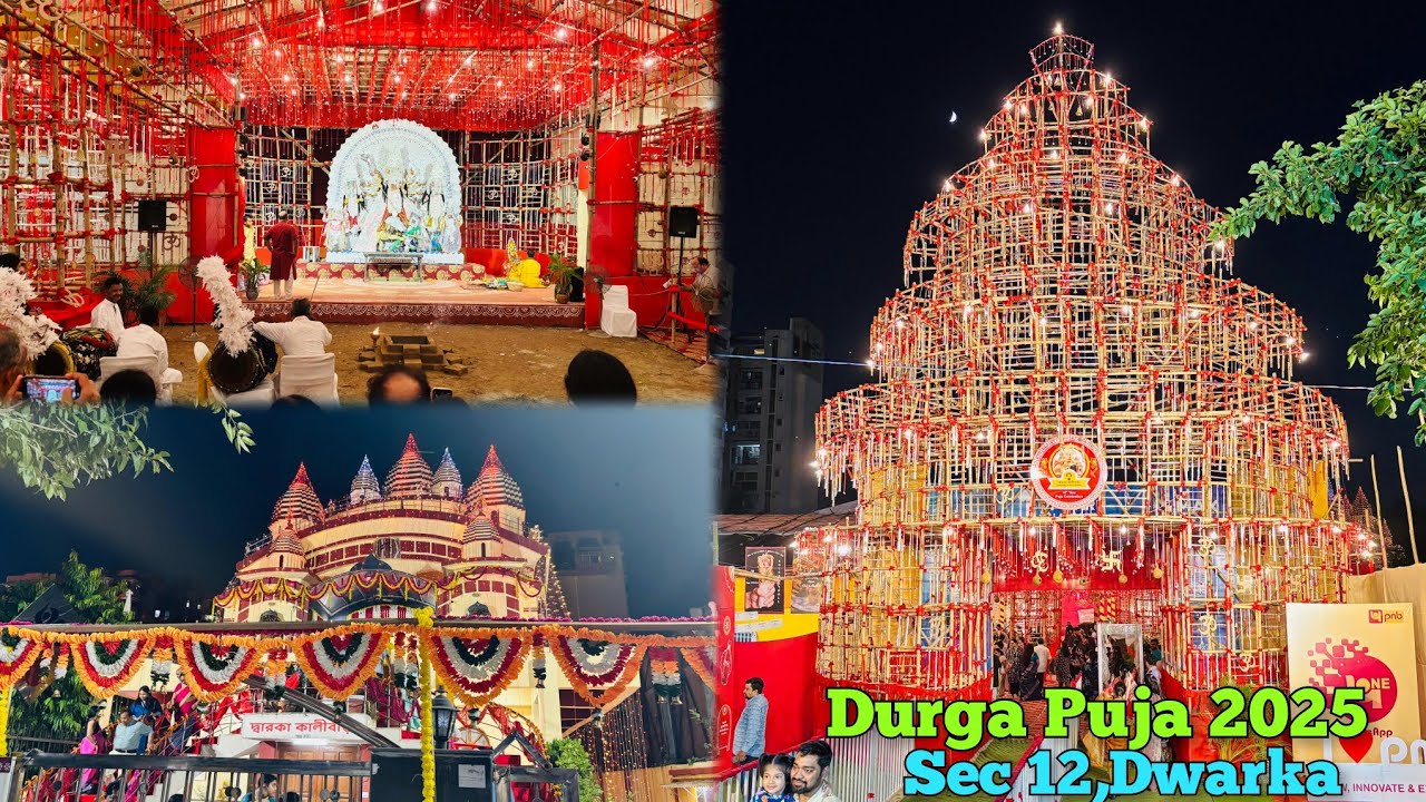 Durga Puja in Delhi 2025 || Kalibari Mandir - Sector 12, Dwarka, Delhi || Pandal + Food + Shopping
