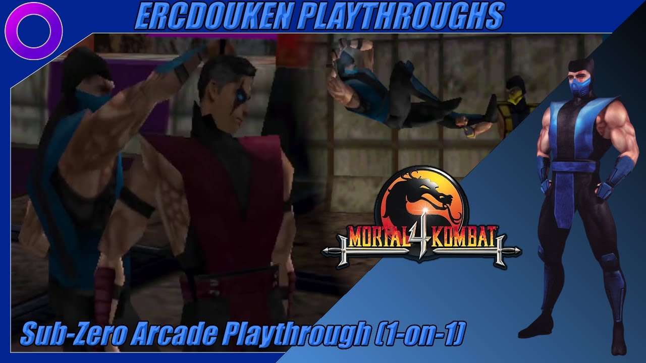 Mortal Kombat 4 (PC/GOG) - Sub-Zero Arcade Playthrough (1-on-1)