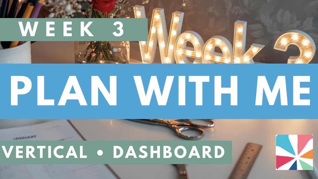 Week 3 | PLAN WITH ME! | Jan. 12-18 | Erin Condren LifePlanner | Dashboard & Vertical 