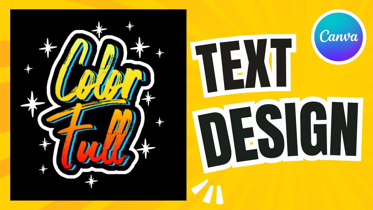 Canva Typography - How to Create Colorful Text Effect in Canva
