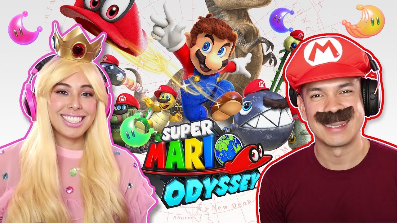 Super Mario & Princess Peach Play Super Mario Odyssey!