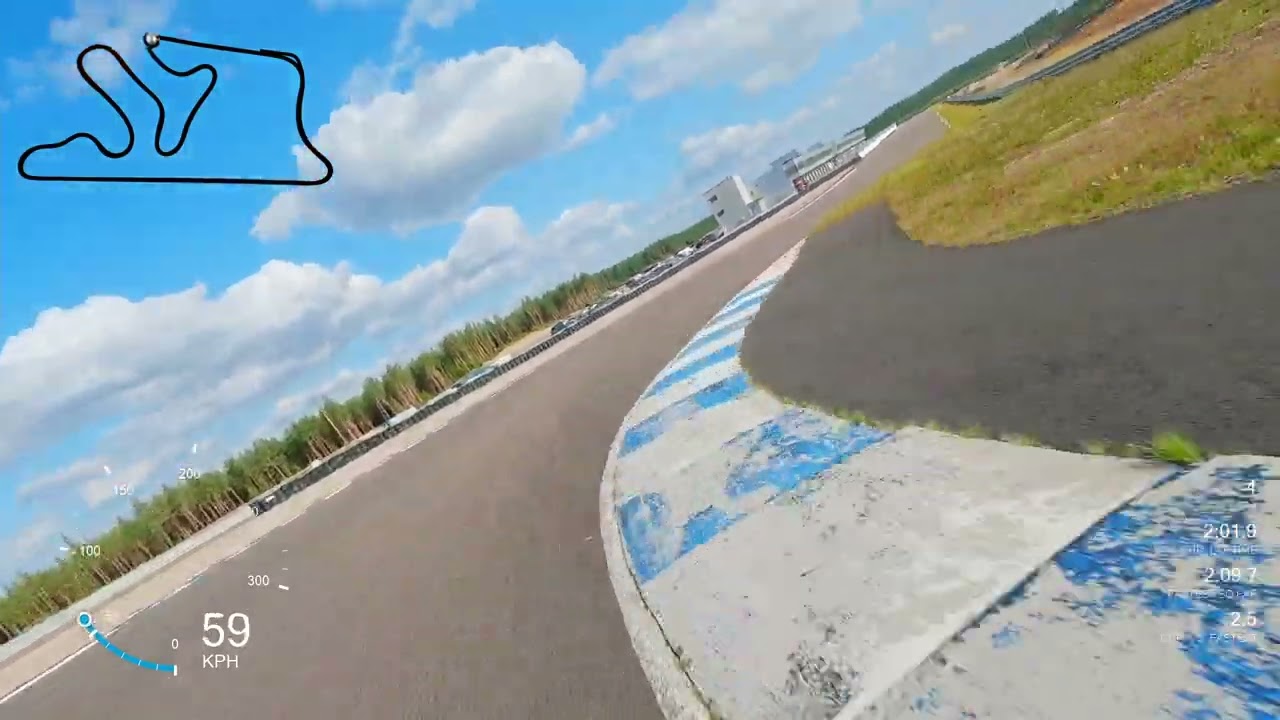 BMW S1000R, KymiRing circuit (best lap 2:08)