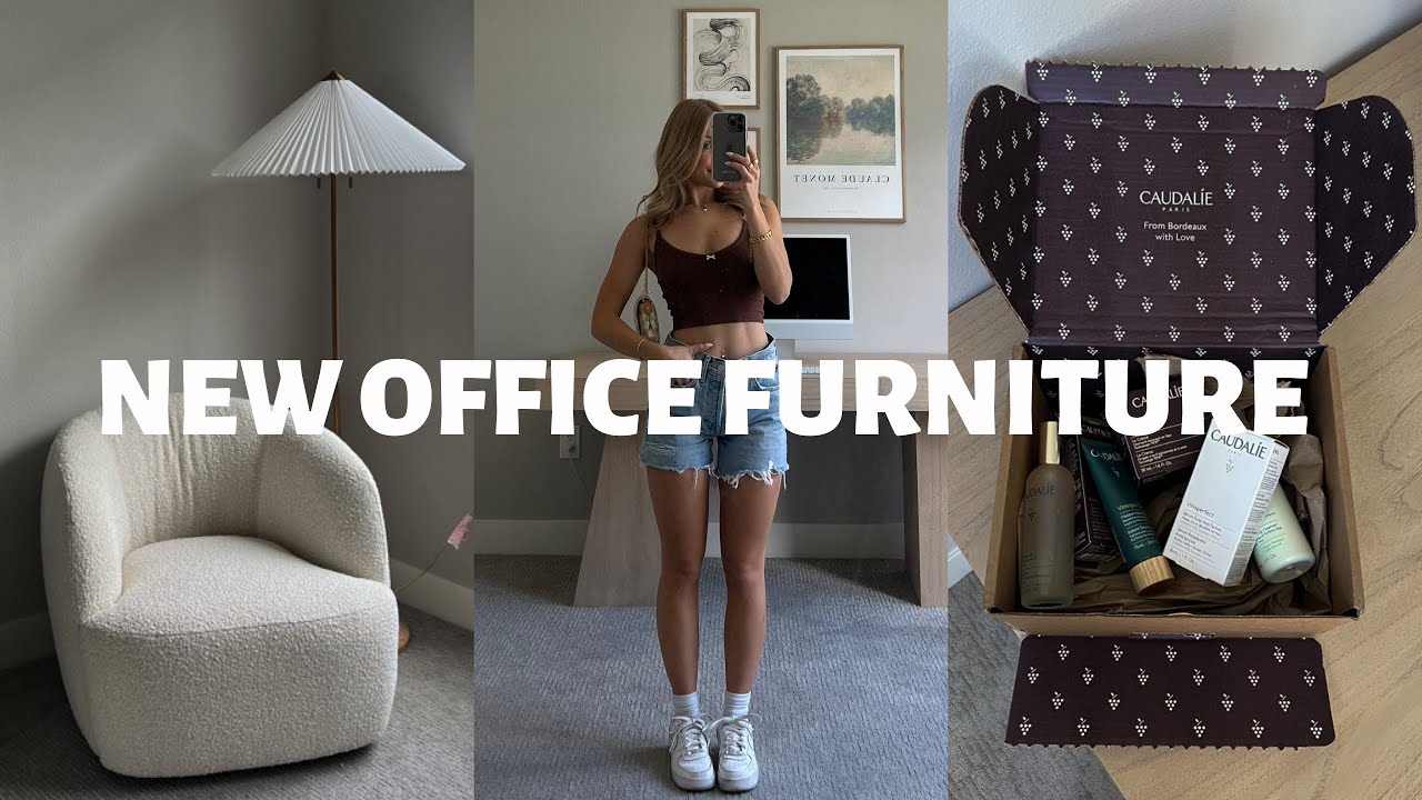 GETTING MY OFFICE FURNITURE! new desk + chair finally arrive