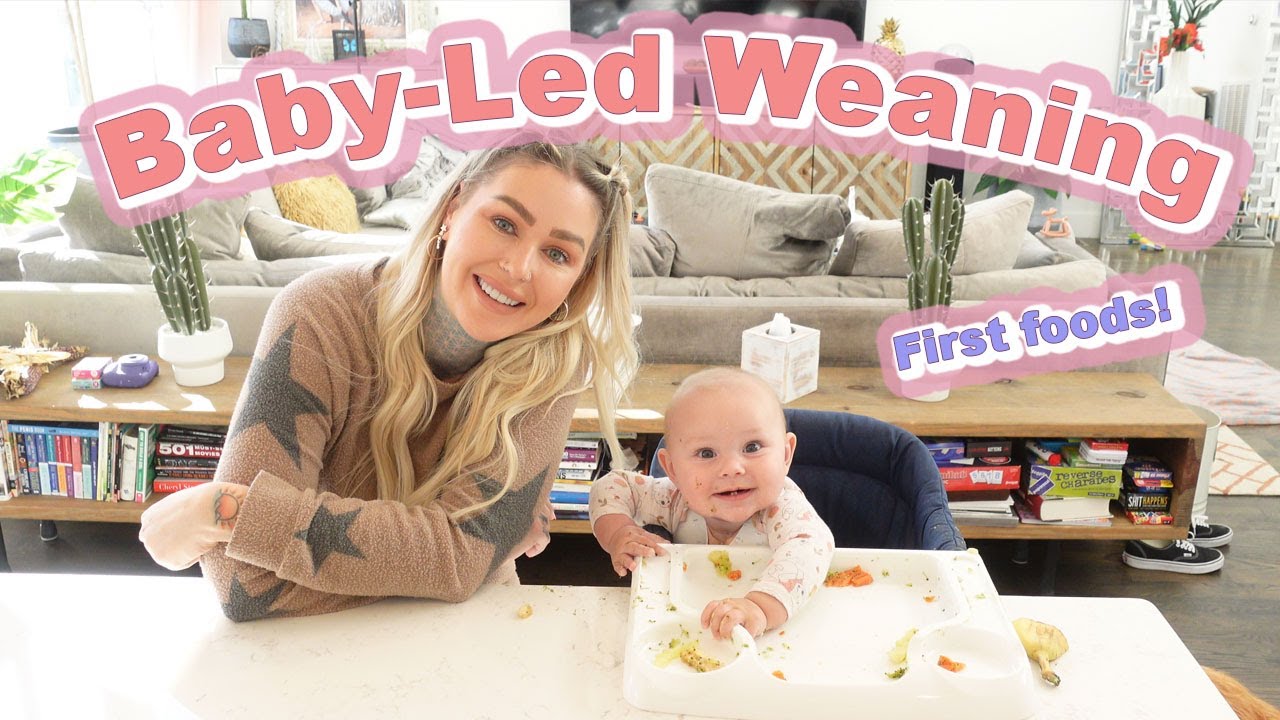 FIRST FOODS! Baby-Led Weaning at 6 Months! | Kristen Leanne