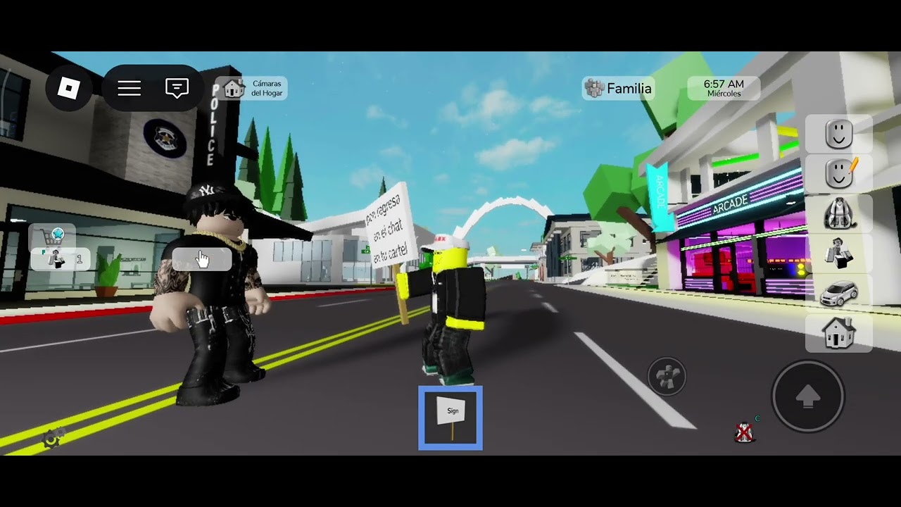 Me metí a jugar con un amigo en brookhaven porque no hay chat 👍