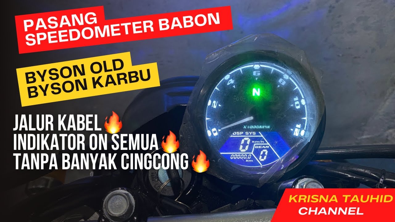 Pasang speedometer babon🔥 jalur kabel lengkap🔥 byson old / bison karbu🔥