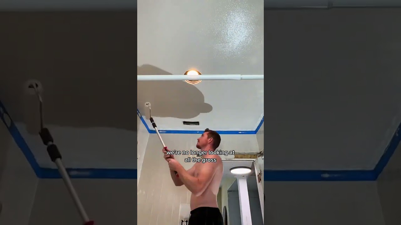 111. our bathroom ceiling is finally looking clean!! 
