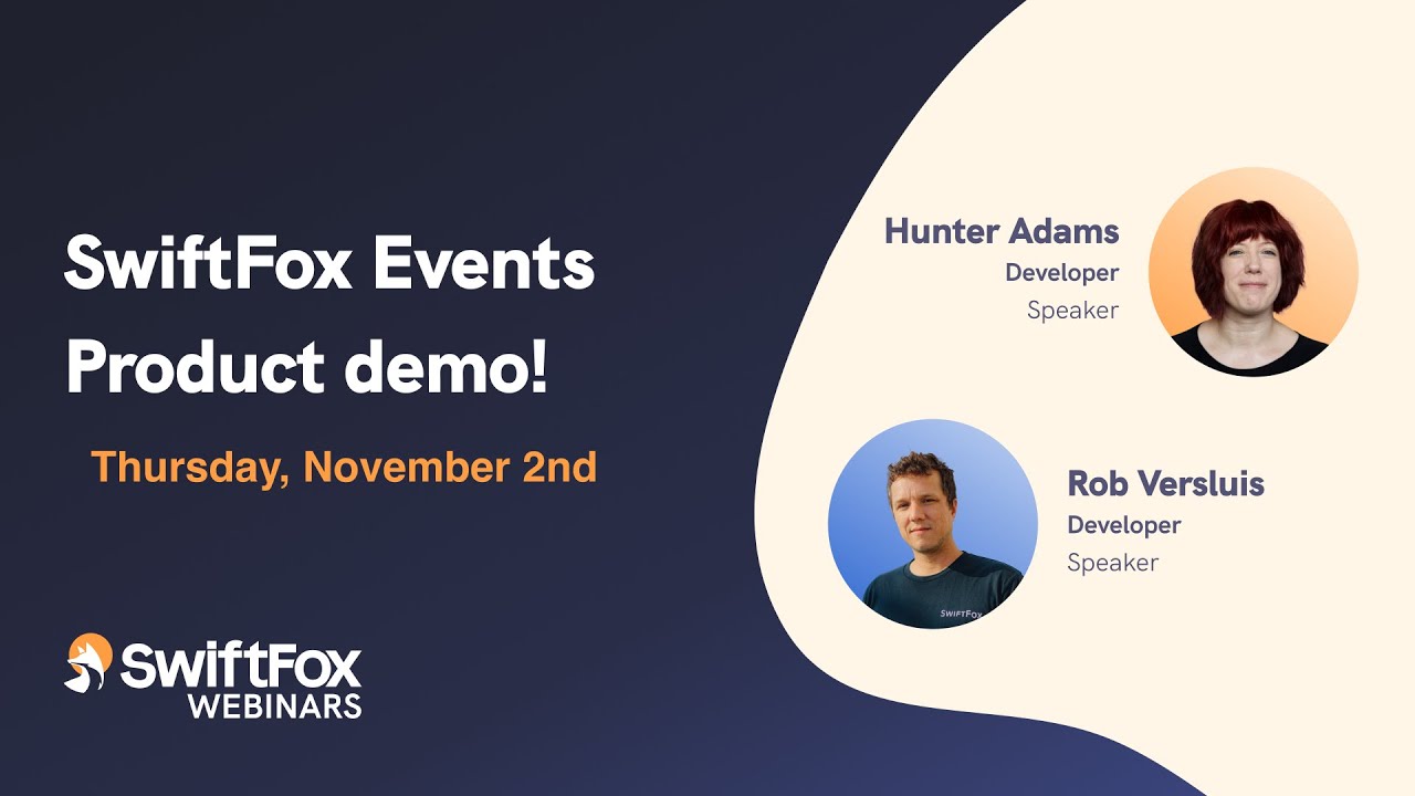 SwiftFox Events Product Demo