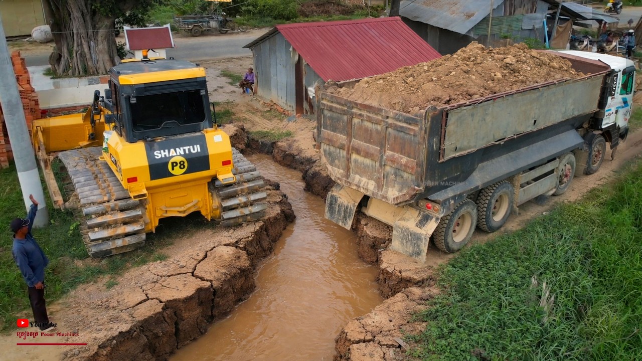 LIKE This Repair! Long Way Away Add Spread Land Rock To Repair With Skill Operator Dozer Shantui C2