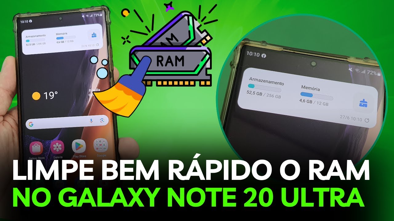 FUNÇÃO SECRETA Para Limpar a MEMÓRIA RAM Bem Rápido No Celular Samsung GALAXY NOTE 20 ULTRA
