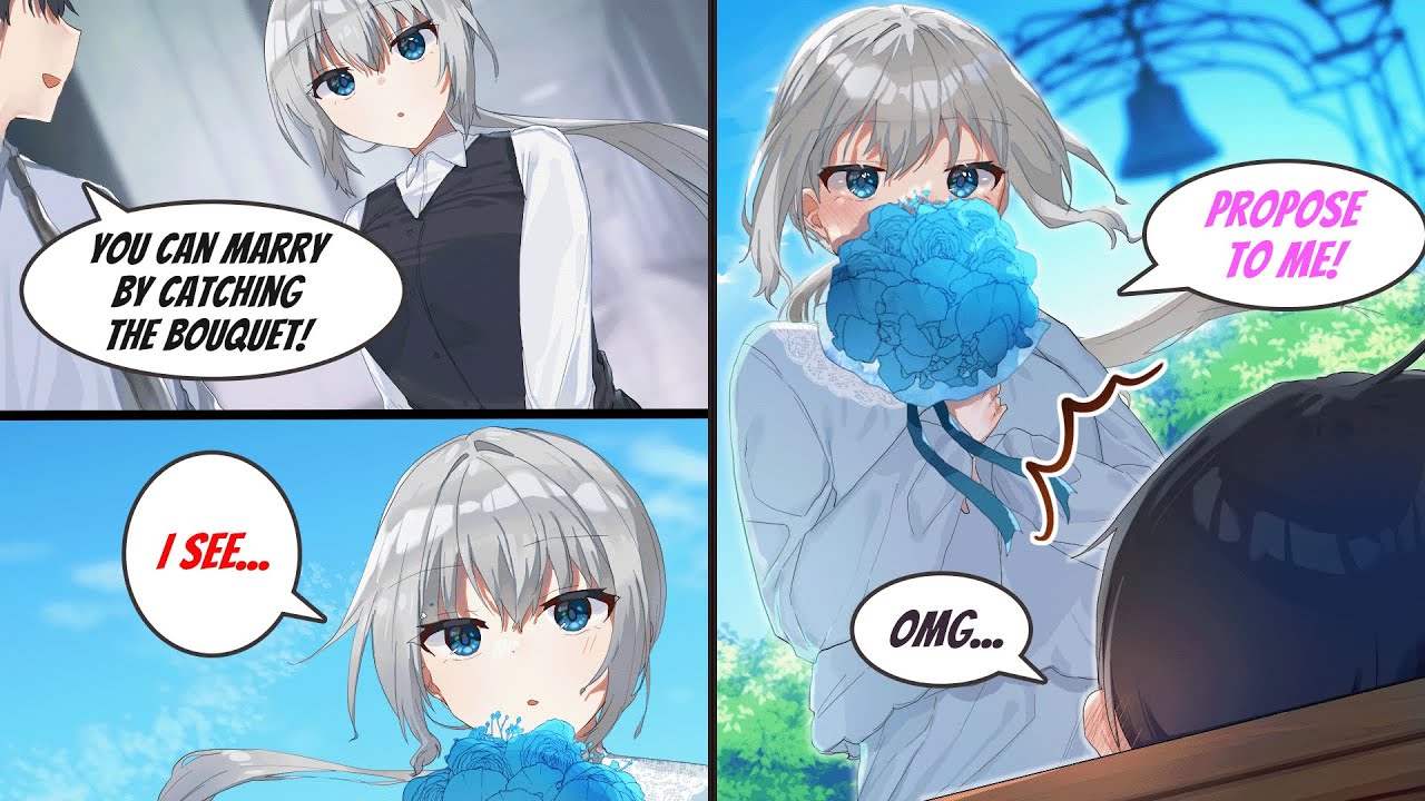 ［Manga dub］My girlfriend happened to catch the bouquet toss and...［RomCom］