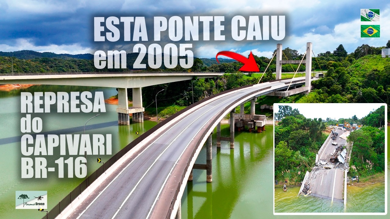 Este belo lugar esconde uma tragédia, a queda da Ponte do Capivari em 2005