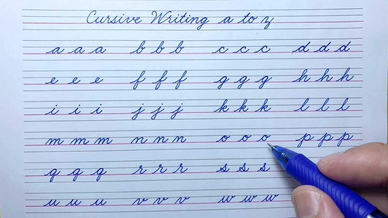 Cursive writing a to z | Cursive letters abcd | Cursive writing abcd | Cursive handwriting practice