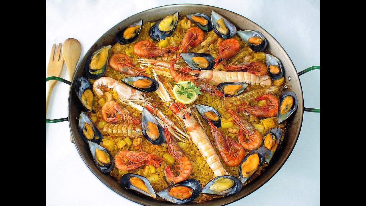 Preparar una riquísima Paella de marisco. paso a paso. Receta tipica. Loli Domínguez
