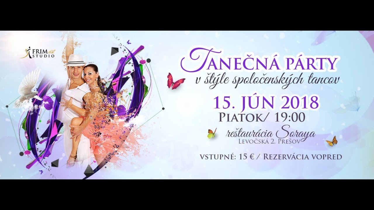 Tanečná párty v štýle spoločenských tancov - jún 2018 | FRIMart studio
