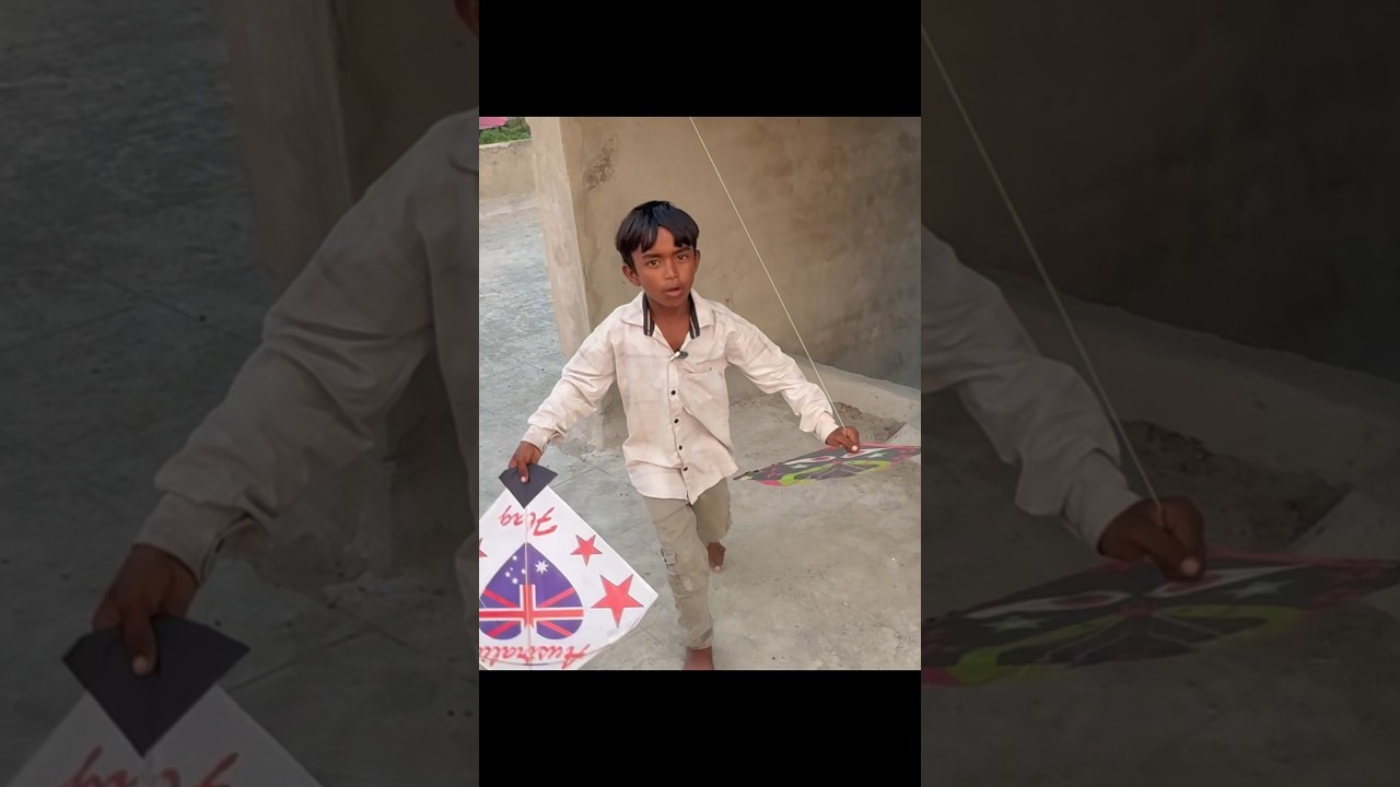 Kite looting aaj asman main se patang ko catch kar liya 🪁❤️ #kite #kiteflying #patang #patangbazi