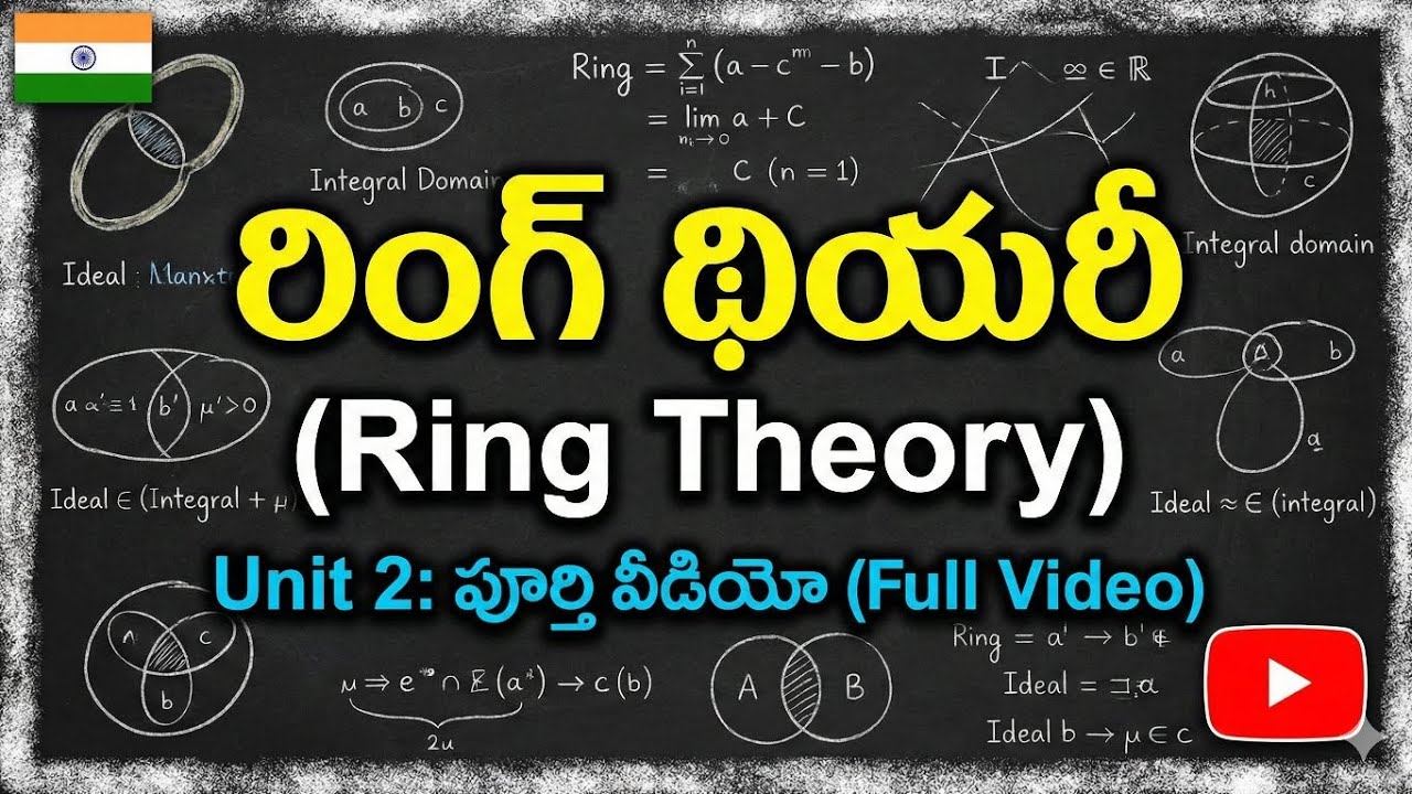 Ring theory unit 2 ll Complete chapter ll Telugu ll #maths #ringthoery #importantquestions