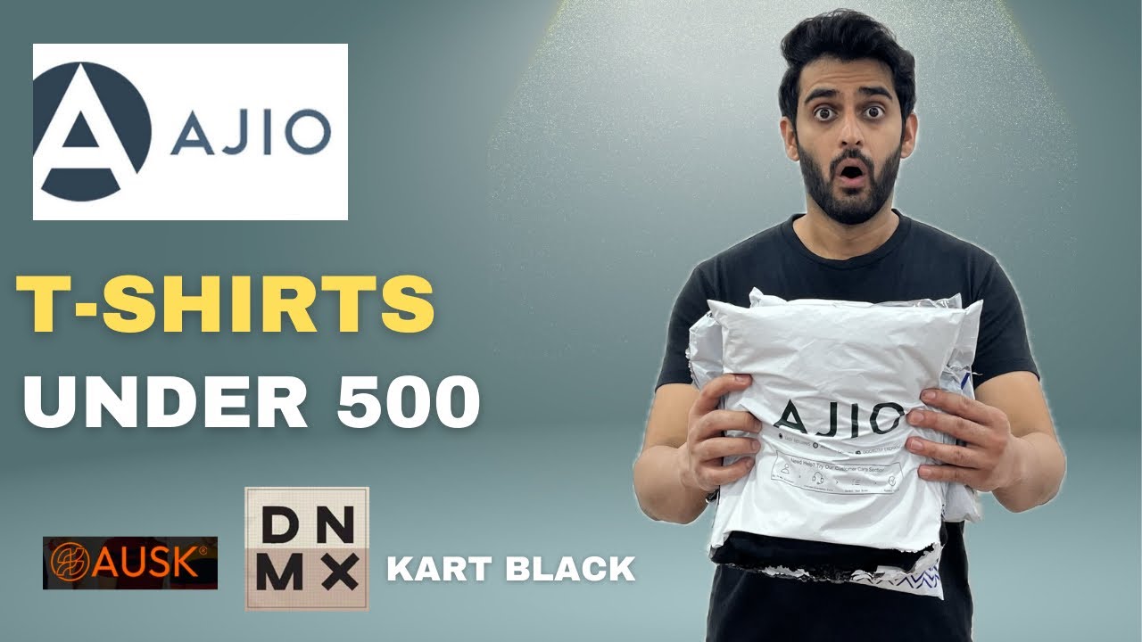 5 Best AJIO T-shirts Under Rs 500 For Men | AJIO Budget T-shirts Haul 2025