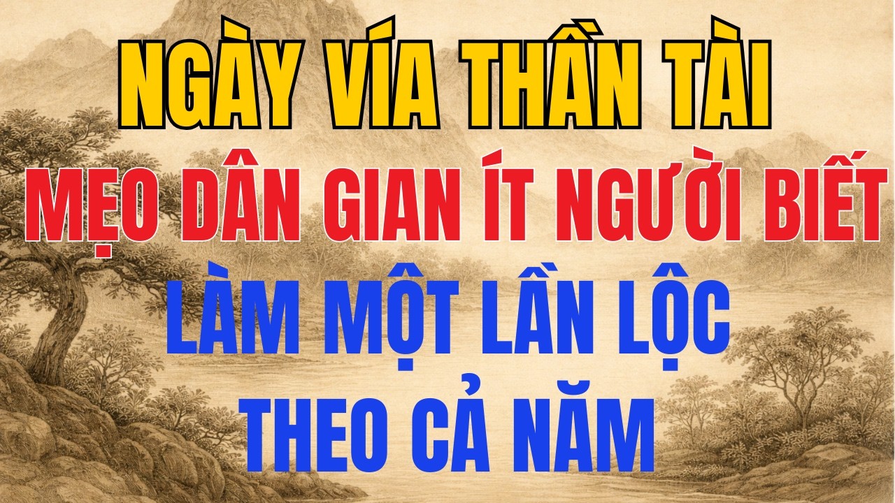 Vía Thần Tài 2026: 1 Video Hướng Dẫn Trọn Bộ — Món Cúng, Giờ Cúng, Bài Khấn Và 7 Việc Giữ Lộc Dễ Làm