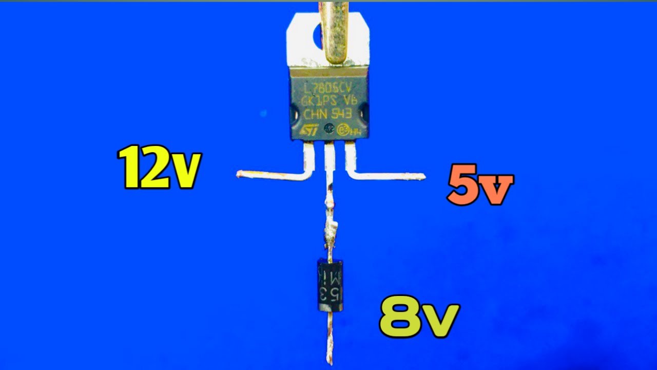 7805 Voltage Regulator Circuit | 12v to 5v 6v 7v 8v 9v Converter