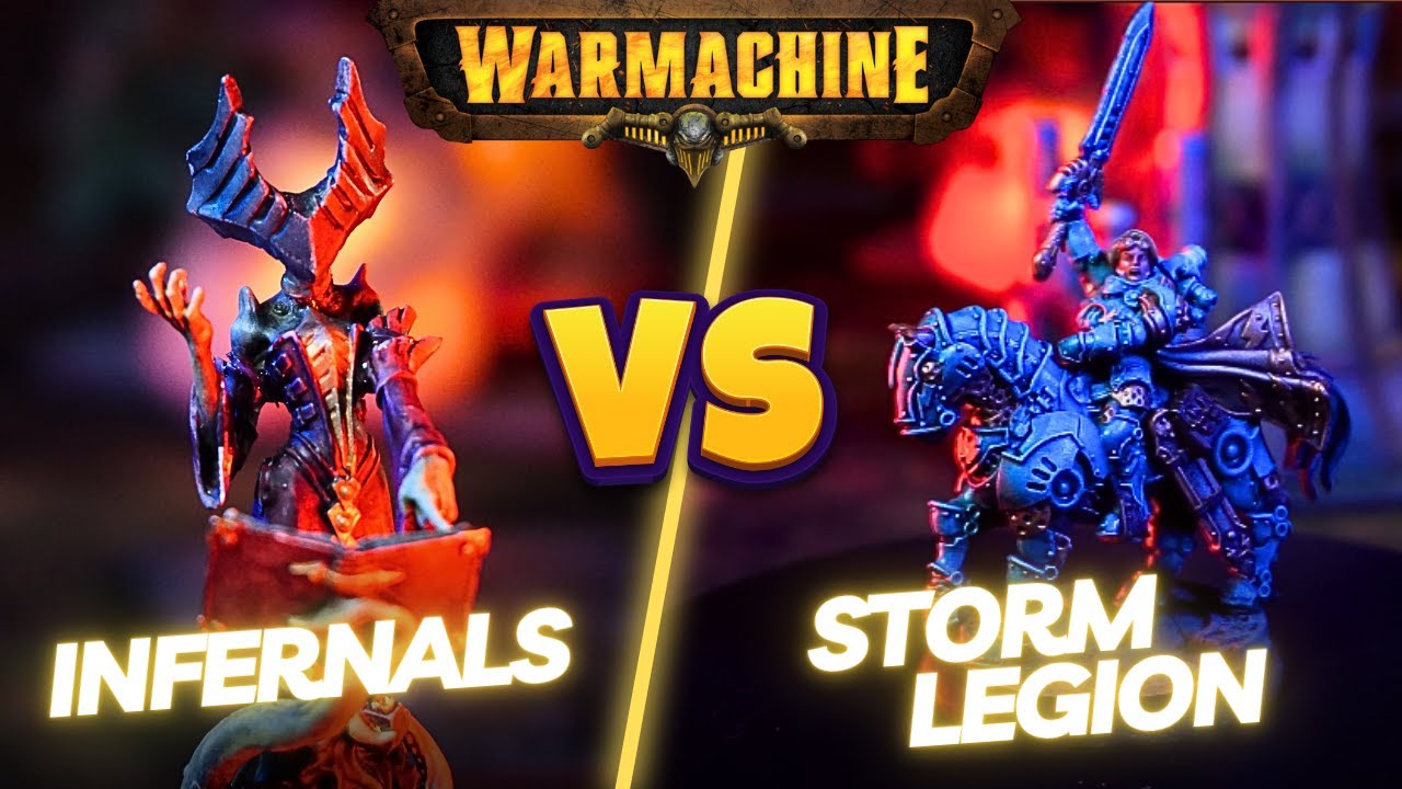 Warmachine battle report - Infernals [Zaateroth] vs Storm Legion [Calder]