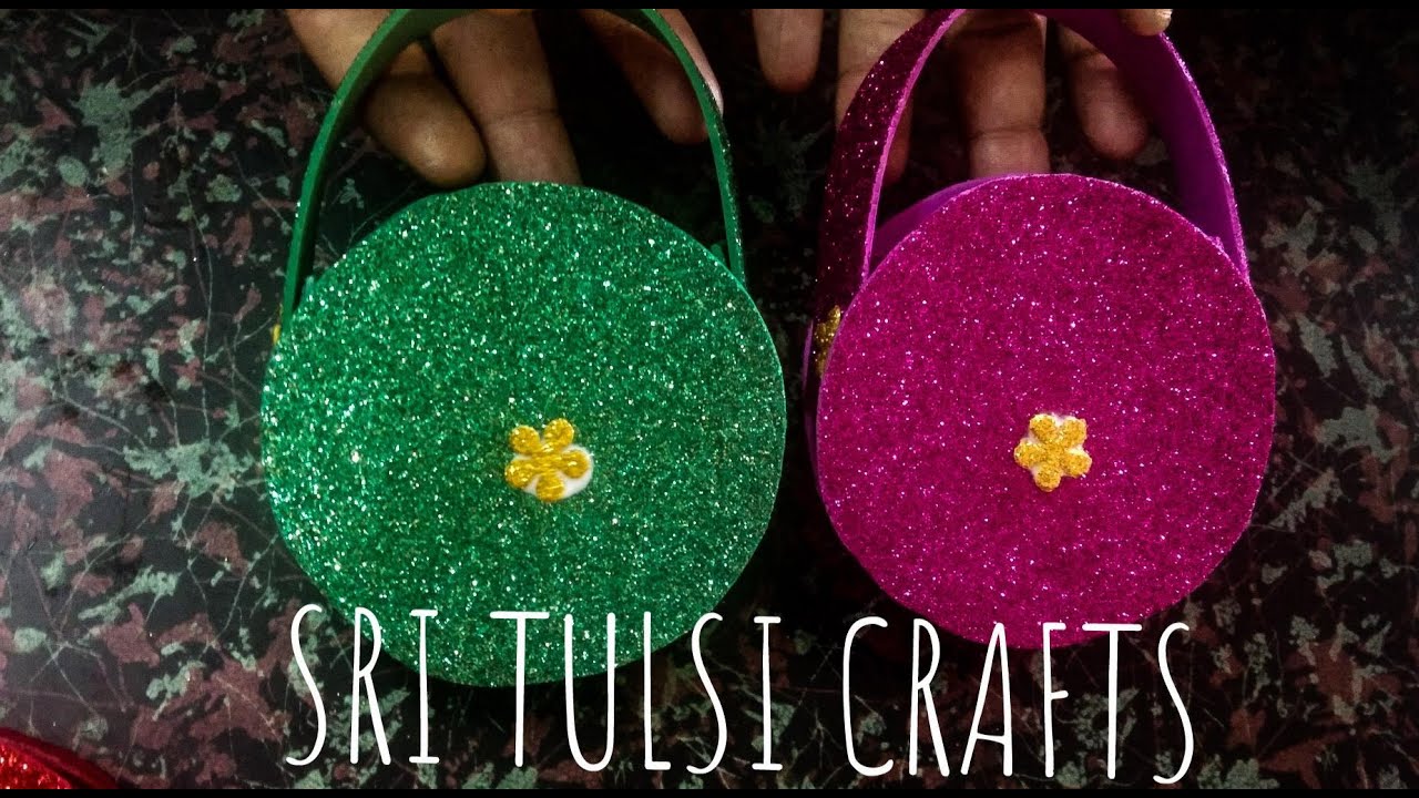 HALDI-KUMKUM BANGLE BOX | DIY GLITTER FOAM SHEET CRAFTS | DIY INDIAN CRAFTS