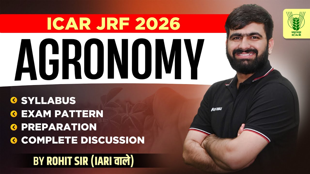 Best 5 Books to Crack ICAR JRF 2026 🔥| ICAR JRF Agronomy Syllabus Discussion by Rohit Sir