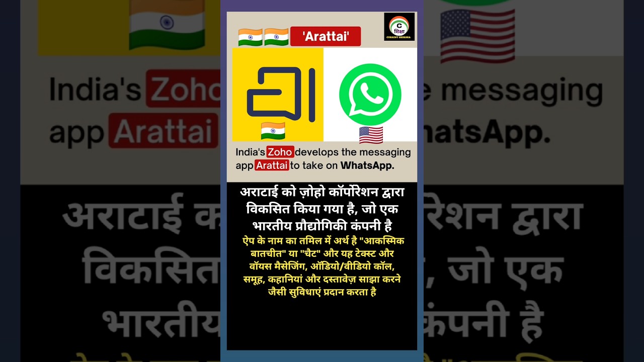 Arattai WhatsApp Alternative Made In India by Zoho Corporation #arattai #zoho #whatsapp #madeinindia