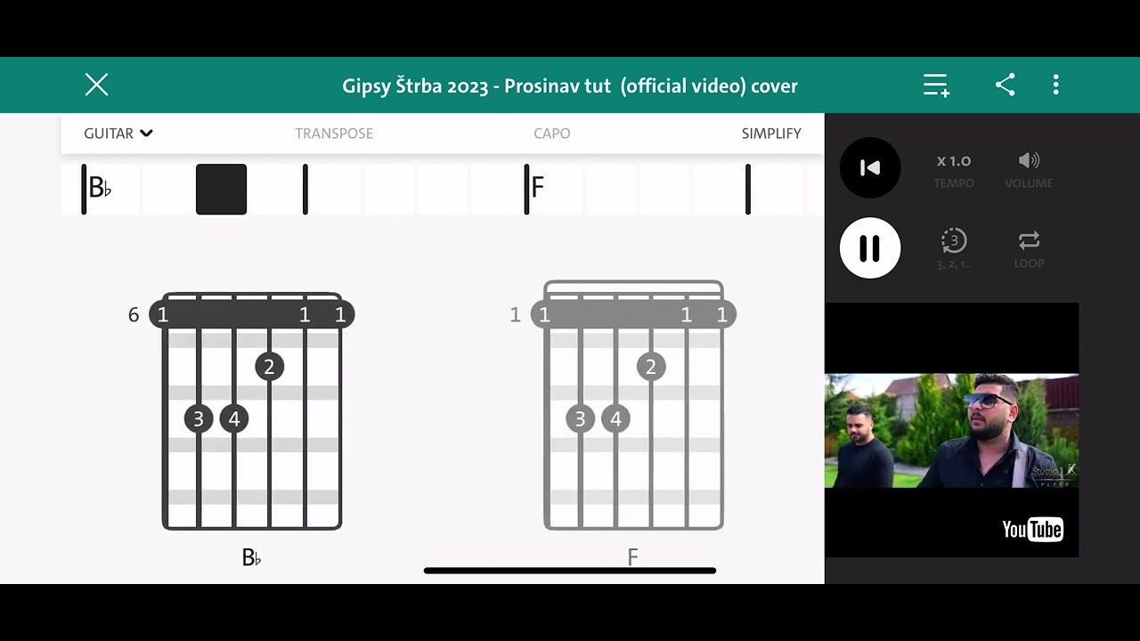 Tutorial akordy Gipsy Štrba Prosinav Tut❤️