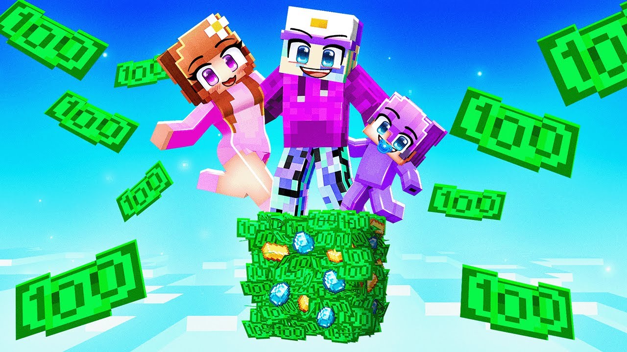Minecraft But It's One Money Block