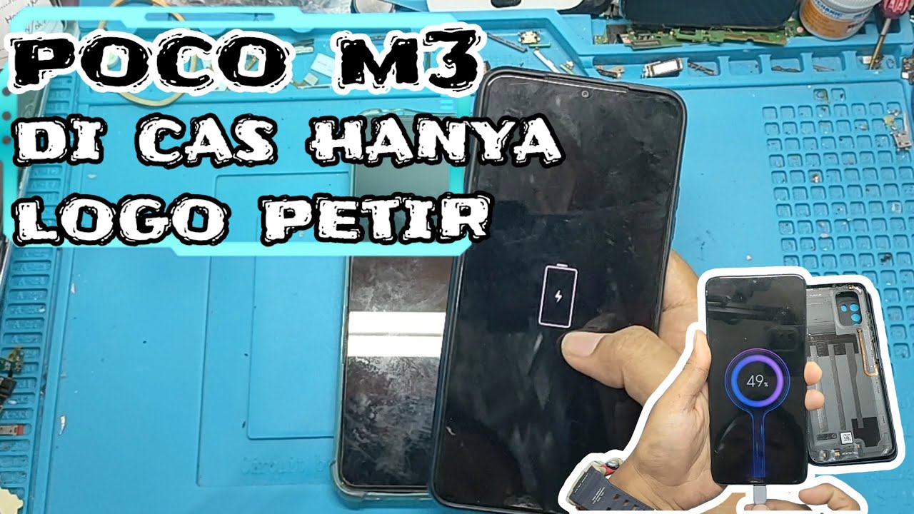 POCO M3 DI CAS BER JAM - JAM HANYA LOGO PETIR
