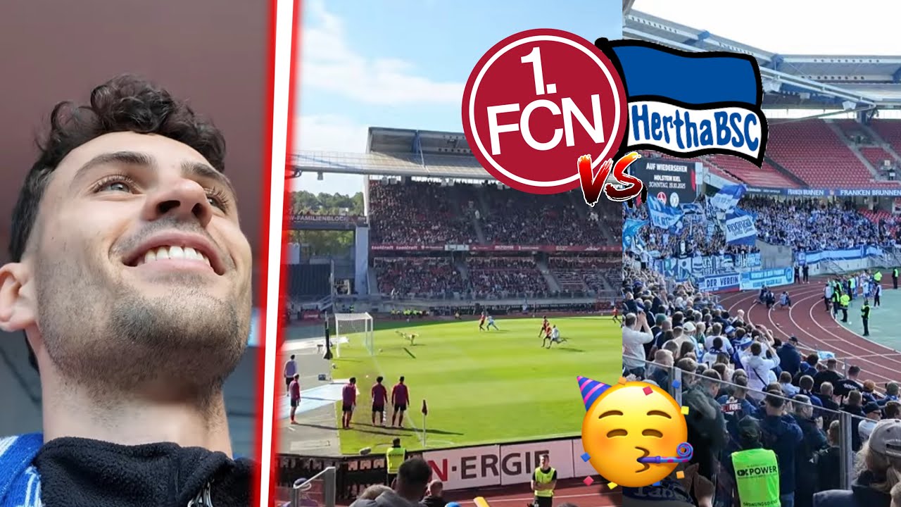 NÄCHSTER AUSWÄRTSSIEG! 🤩 1. FC NÜRNBERG - HERTHA BSC STADION VLOG