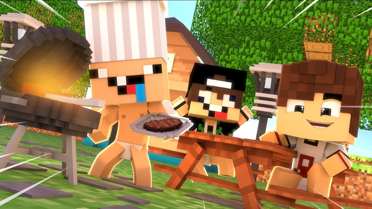 The babies had a barbecue!!! - Minecraft