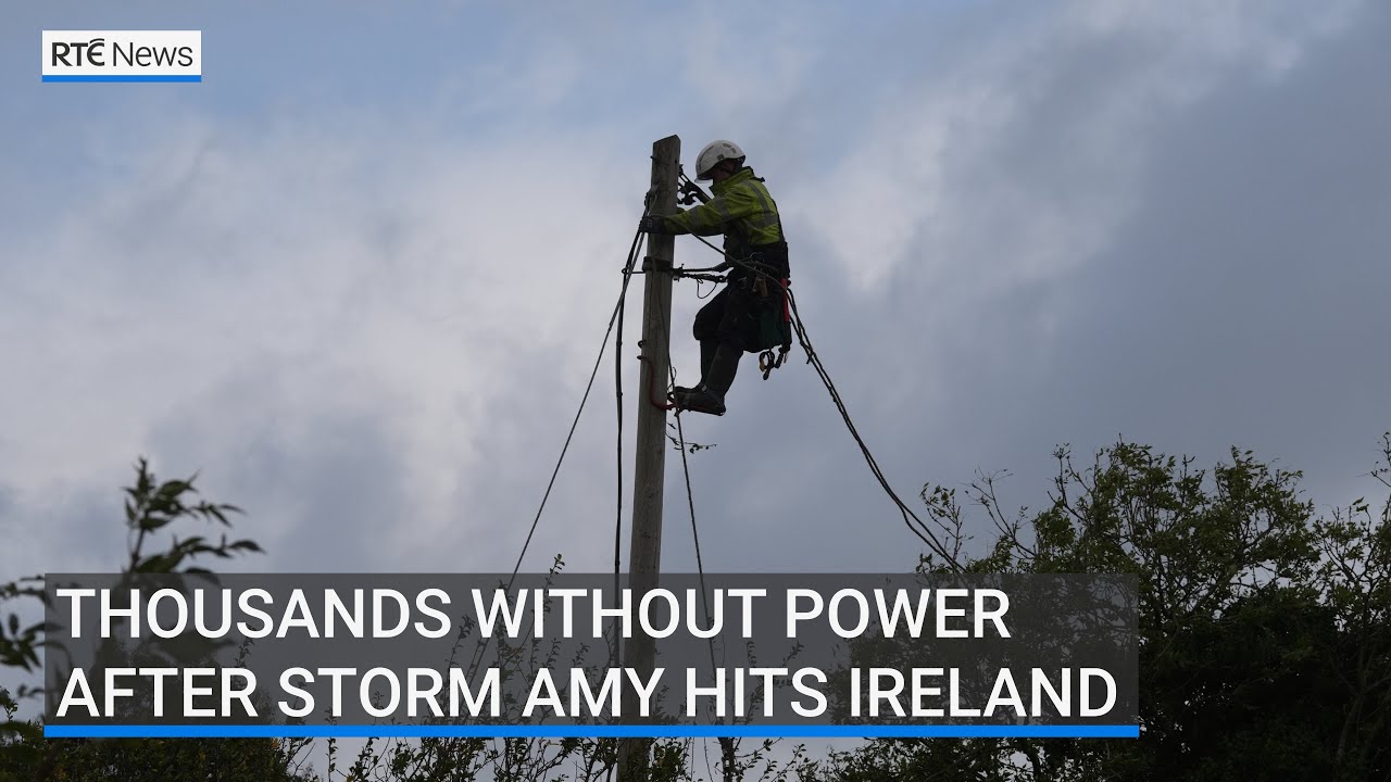 Thousands without power after Storm Amy hits Ireland